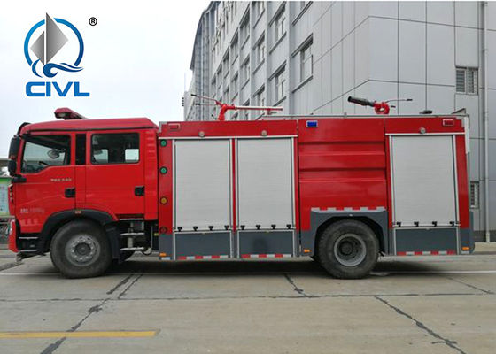 Sinotruk Howo 4x2 6m3 ciężarówka strażacka z piankowym zbiornikiem wody